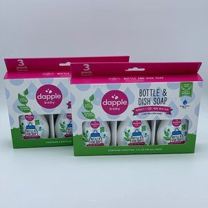 Lot of 2 Dapple baby bottle and dish soap (6 bottles) NEW IN BOX